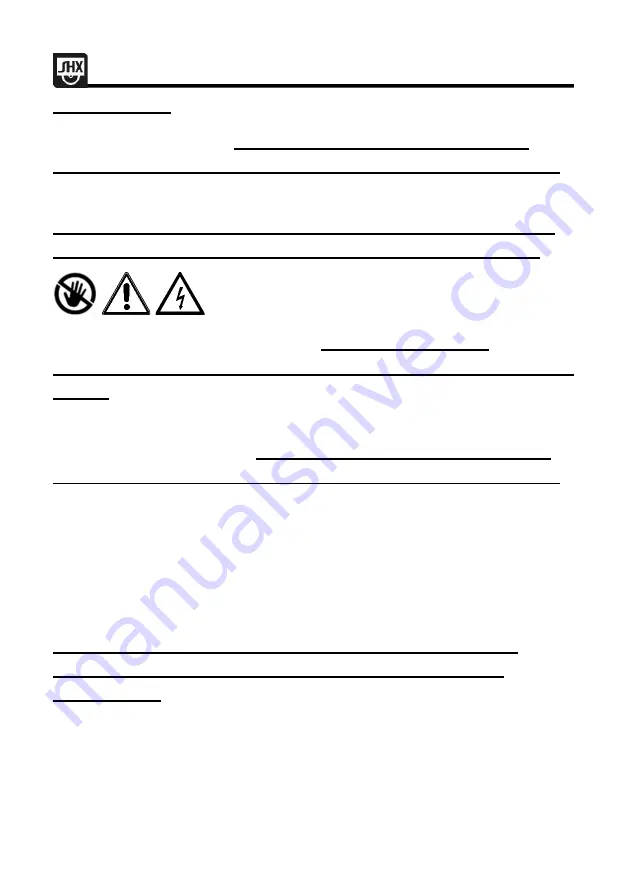 SHX SHX05FW450 Operating Manual Download Page 36