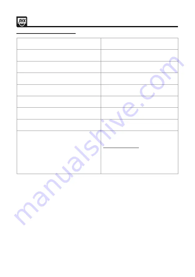 SHX SHX05FW450 Operating Manual Download Page 48