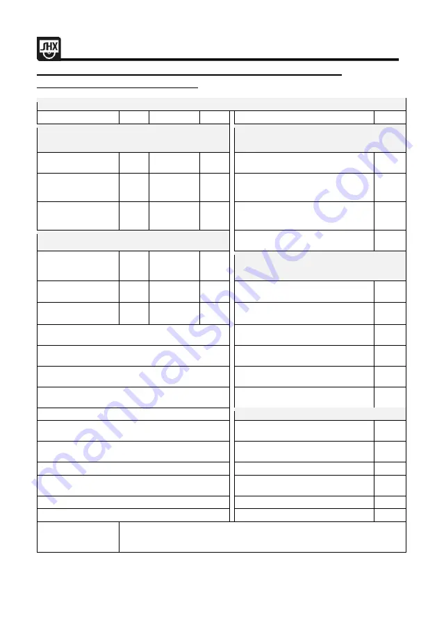 SHX SHX05FW450 Operating Manual Download Page 49