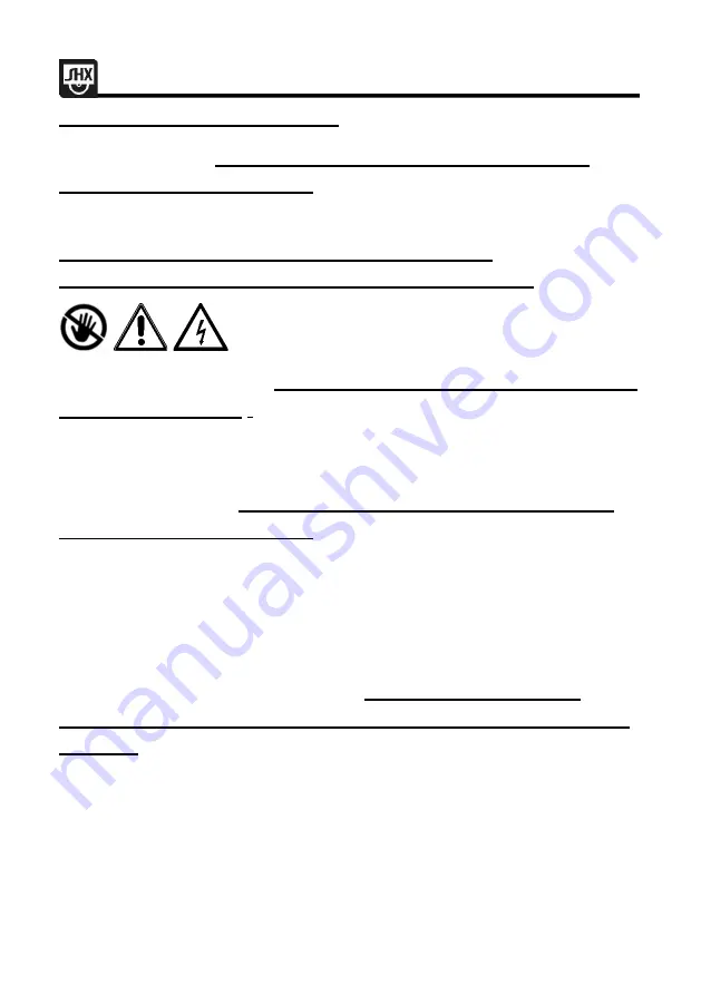 SHX SHX05FW450 Operating Manual Download Page 85