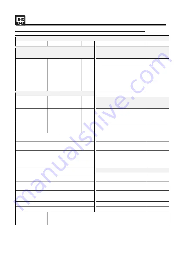 SHX SHX05FW450 Operating Manual Download Page 97