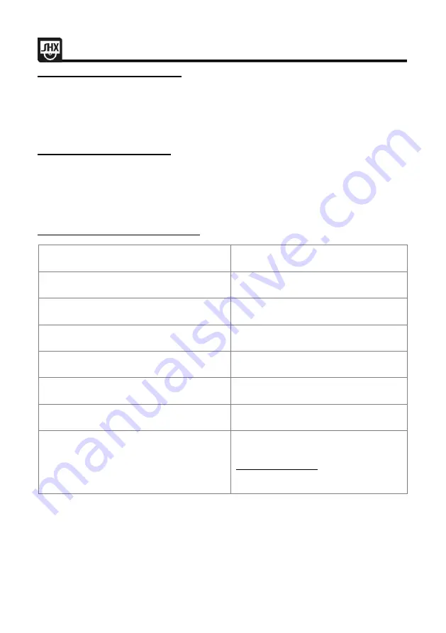 SHX SHX08TKV2000 Operating Manual Download Page 13