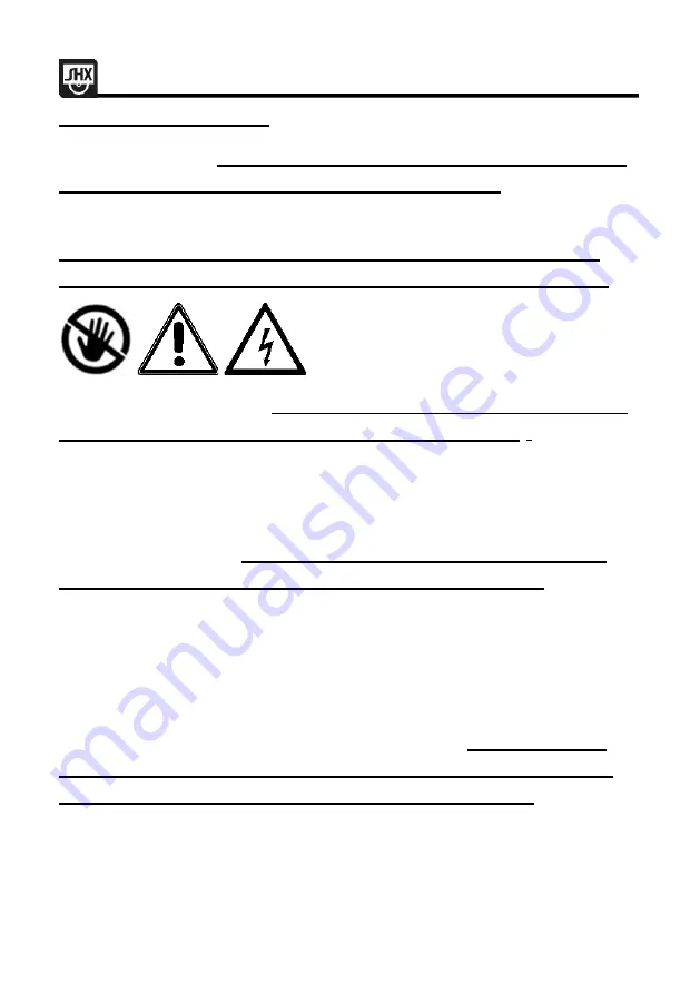 SHX SHX08TKV2000 Operating Manual Download Page 18