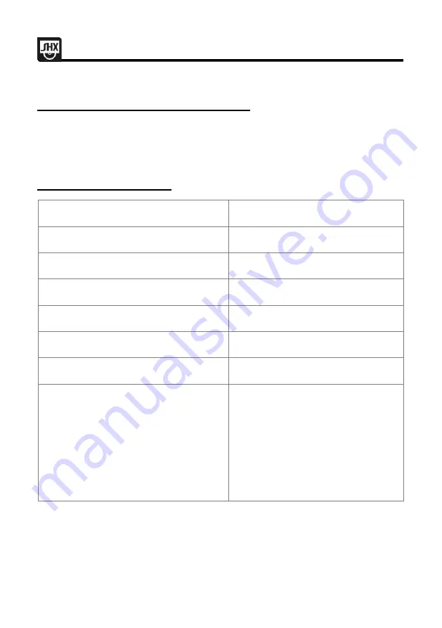 SHX SHX08TKV2000 Operating Manual Download Page 44