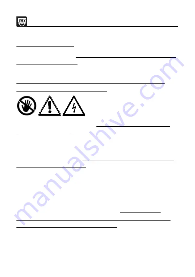 SHX SHX08TKV2000 Operating Manual Download Page 65