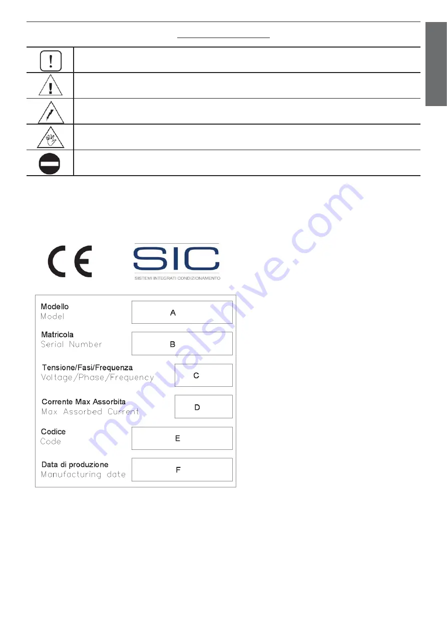 SIC CFR micro E 100N Installation, Use And Maintenance Manual Download Page 5