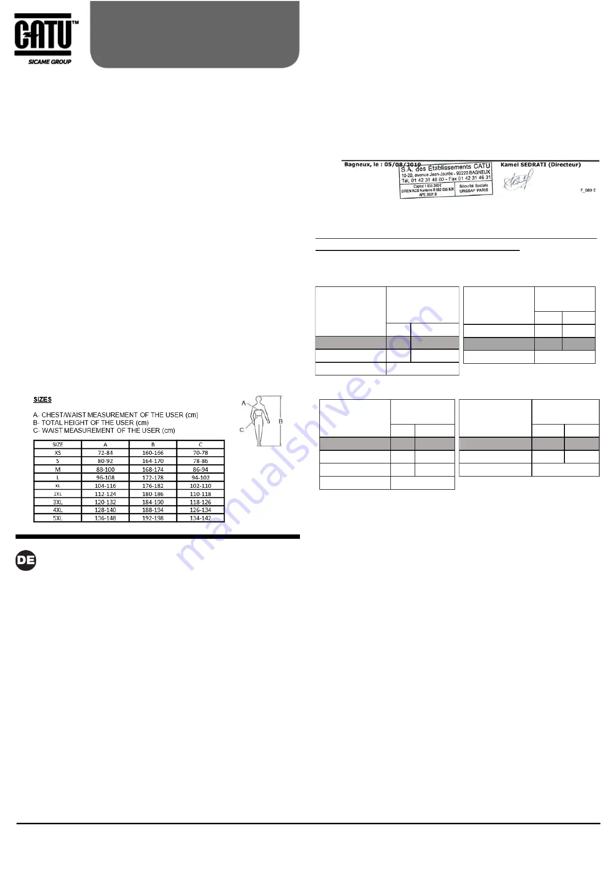 Sicame CATU AFG-23 Series Manual Download Page 5