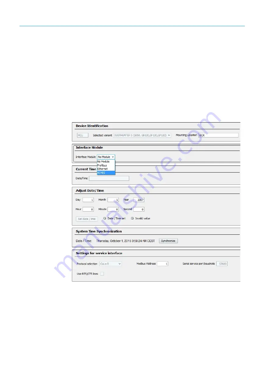 SICK DUSTHUNTER SP100 Ex-2K Operating Instructions Manual Download Page 68