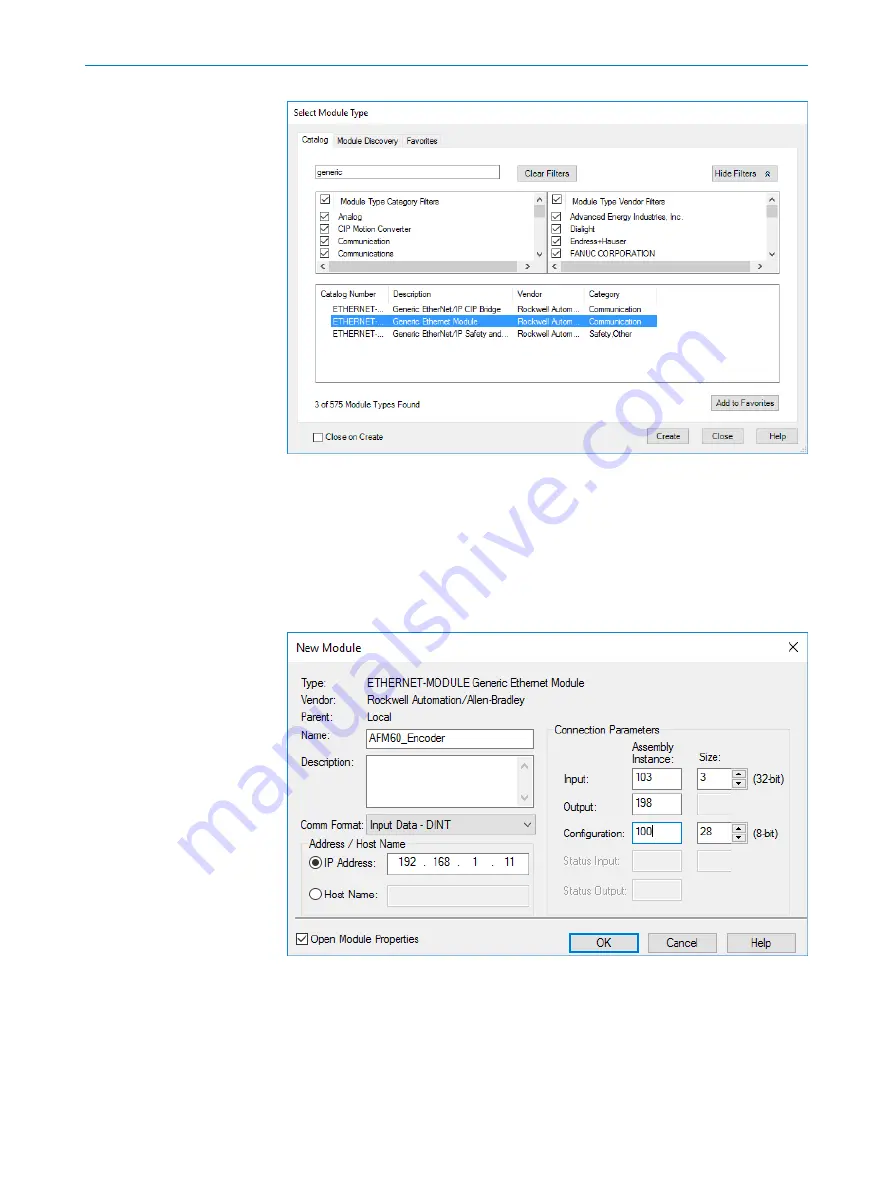 SICK EtherNet/IP AFM60 Operating Instructions Manual Download Page 68