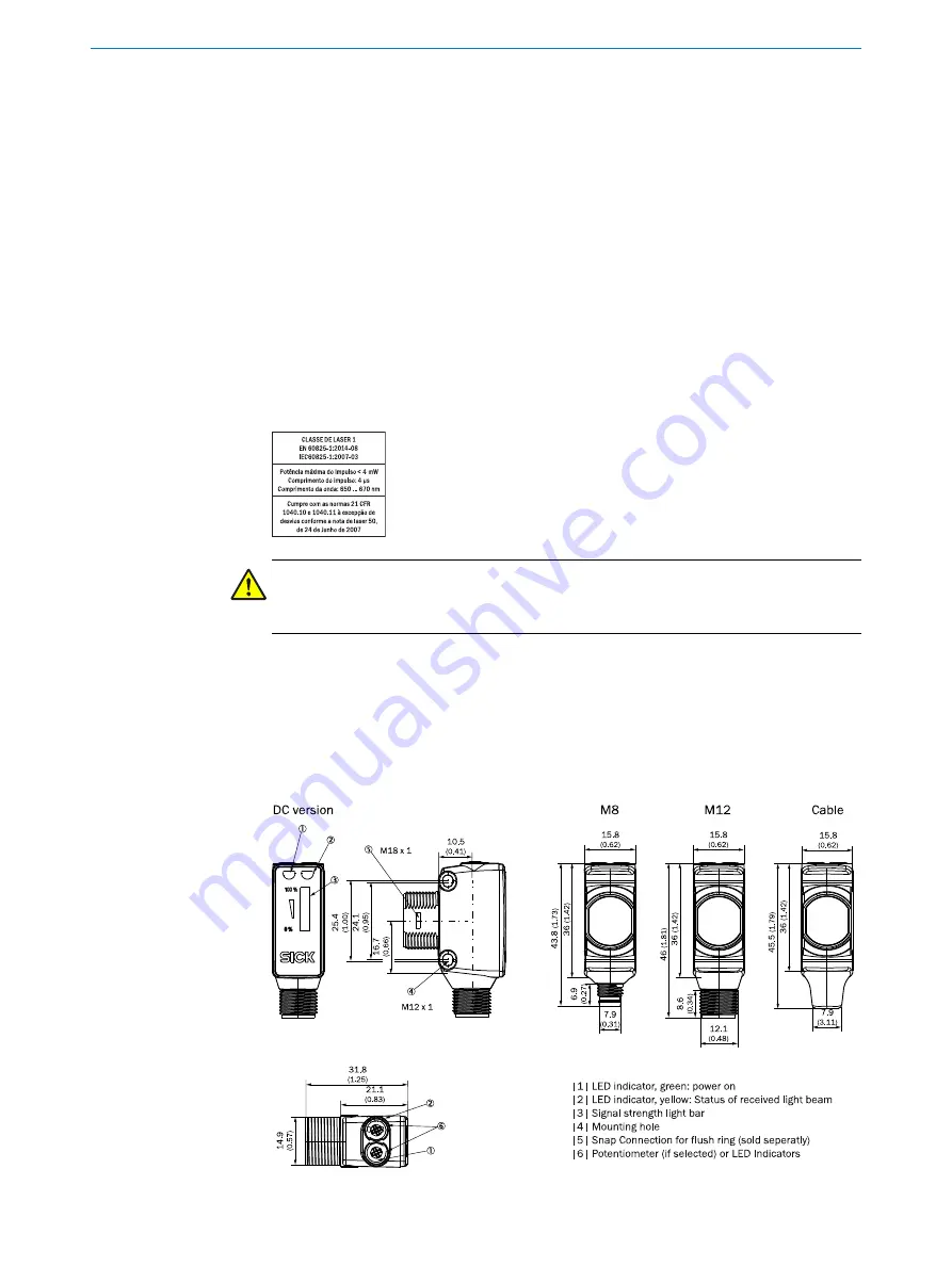 SICK SureSense HTB18L Series Operating Instruction Download Page 20