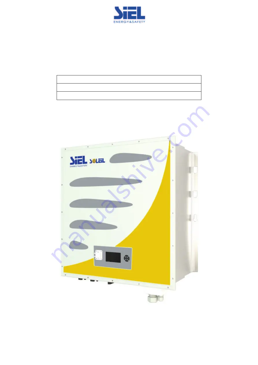 Siel SOLEIL 3F-TL10K Installation And Operation Manual Download Page 182