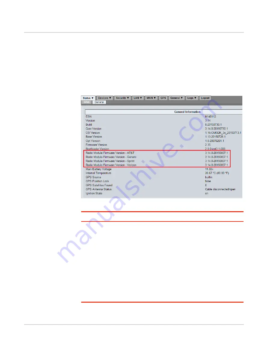 Sierra Wireless oMG series Operation And Configuration Manual Download Page 60