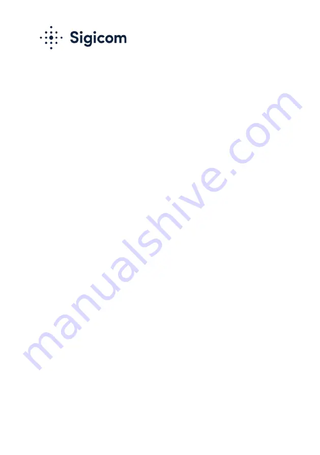 Sigicom 080-05010-0 Manual Download Page 14