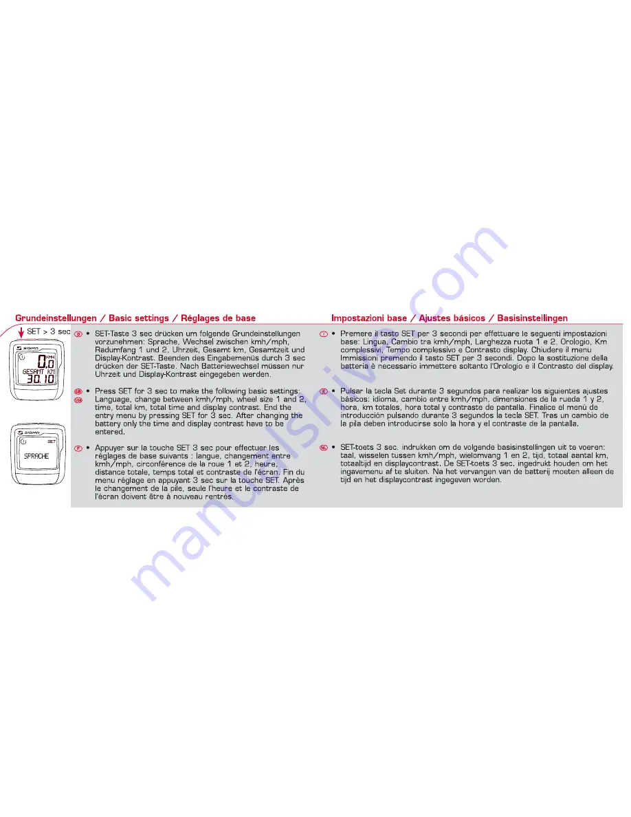 SIGMA SPORT BC 1106L DTS Manual Download Page 14