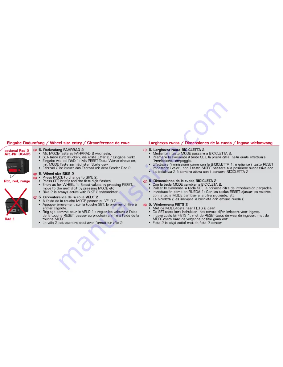 SIGMA SPORT BC 1106L DTS Скачать руководство пользователя страница 21