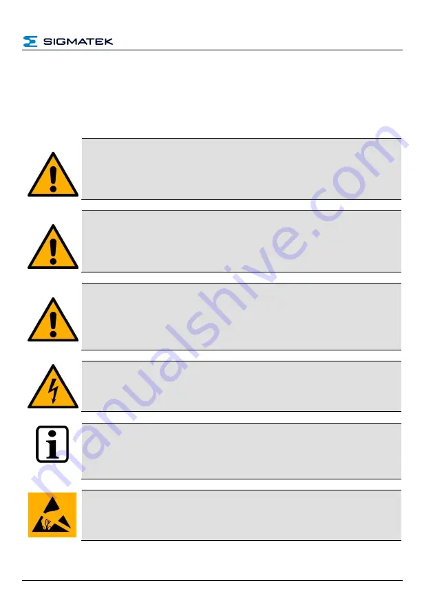 SIGMATEK HGW 1033-3 Technical Manual Download Page 9