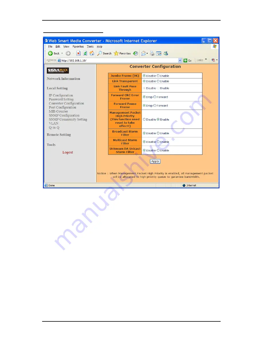 SignaMax OAM Managed Dual Rate Converter Series Скачать руководство пользователя страница 17