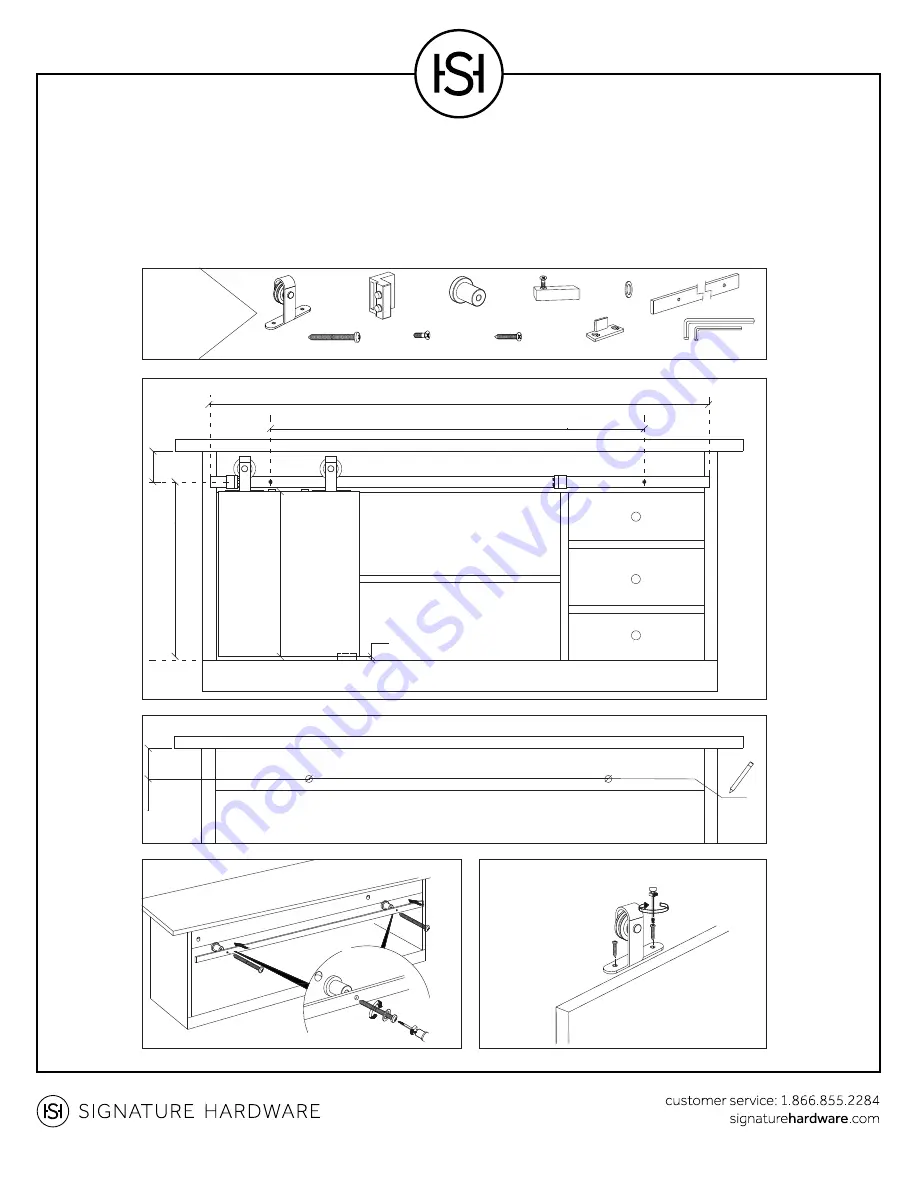 Signature Hardware Battista Cabinet Door Скачать руководство пользователя страница 2