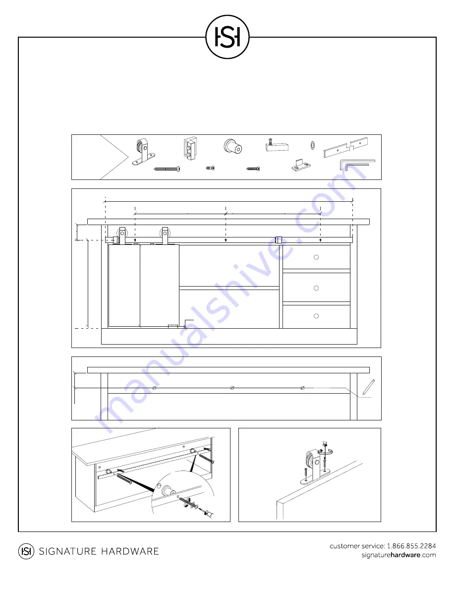 Signature Hardware Battista Cabinet Door Скачать руководство пользователя страница 4