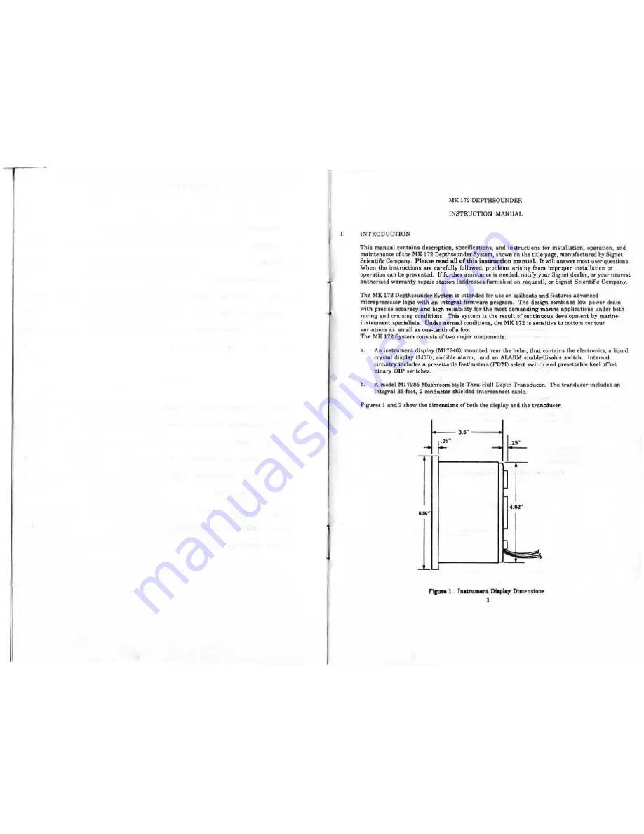 Signet Marine SL 172 Instruction Manual Download Page 3