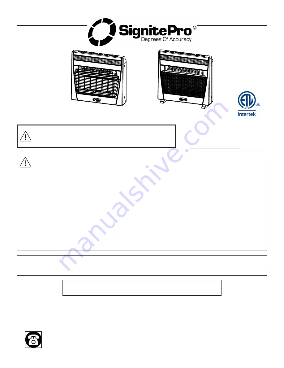 SignitePro C30000CLF Manual Download Page 1