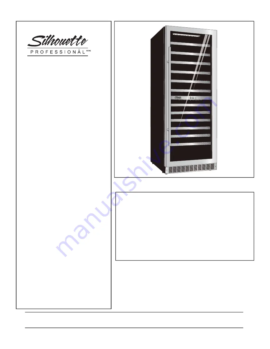 Silhouette DWC140D1BSSPR Owner'S Manual Download Page 1