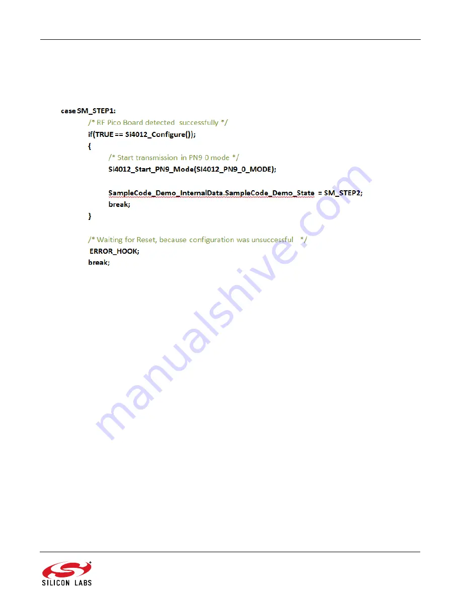 Silicon Laboratories Si4012 Programming Manual Download Page 17