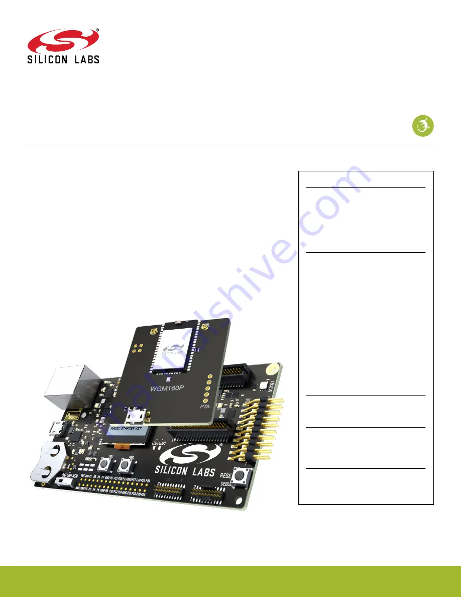 Silicon Laboratories WGM160P Скачать руководство пользователя страница 1