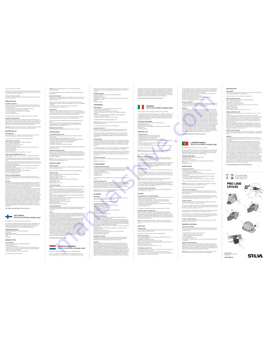 Silva PRO LINE LR1030 Manual Download Page 2