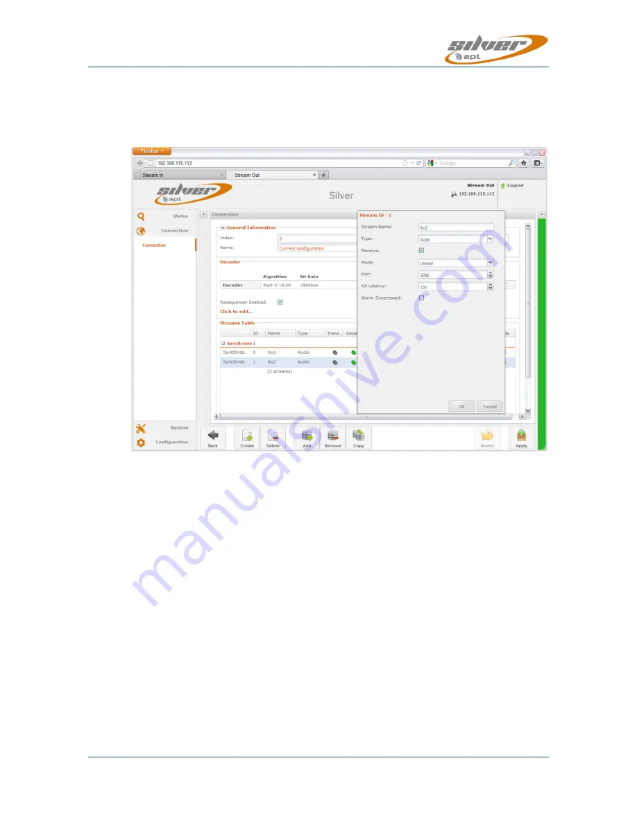 Silver Apt Stream Out User Manual Download Page 75