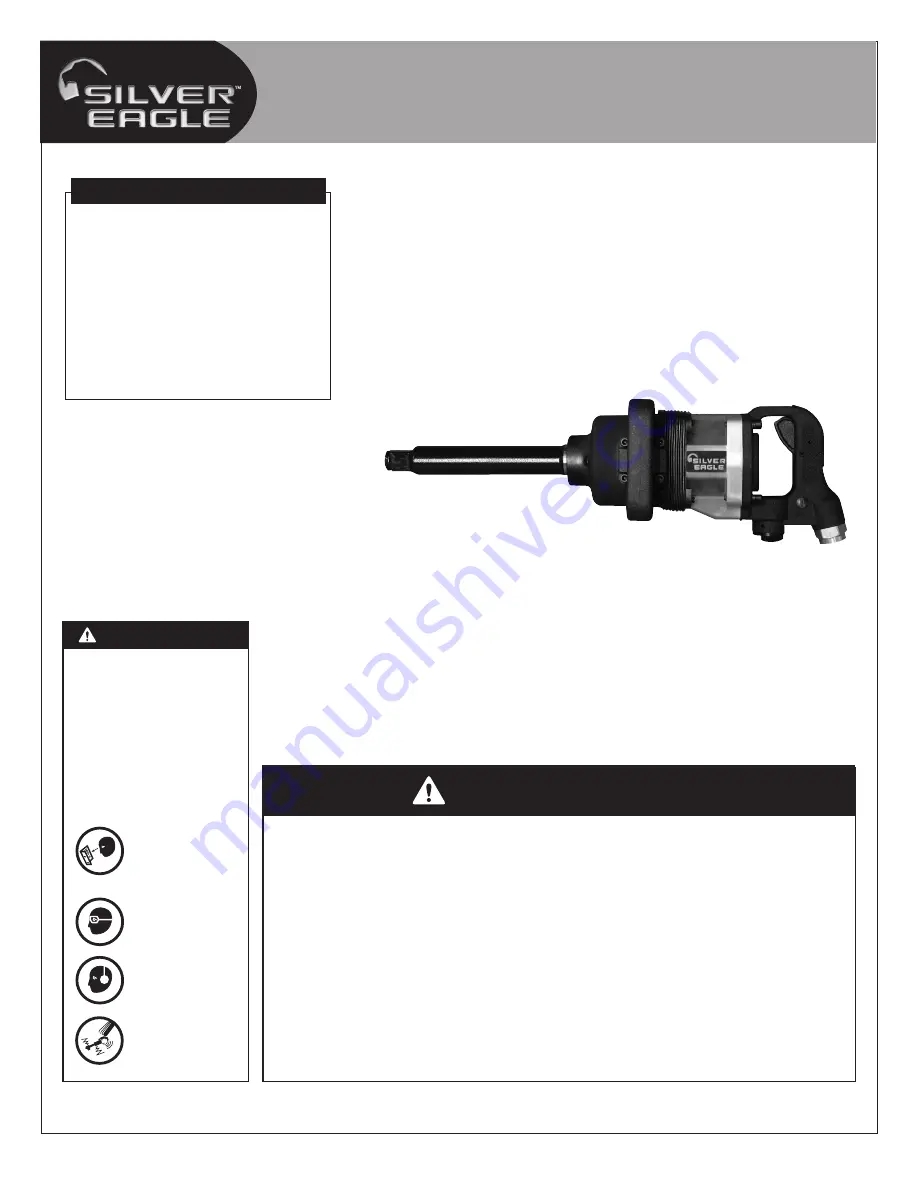 Silver Eagle SE116 Operating Instructions, Warning Information, Parts Breakdown Download Page 5