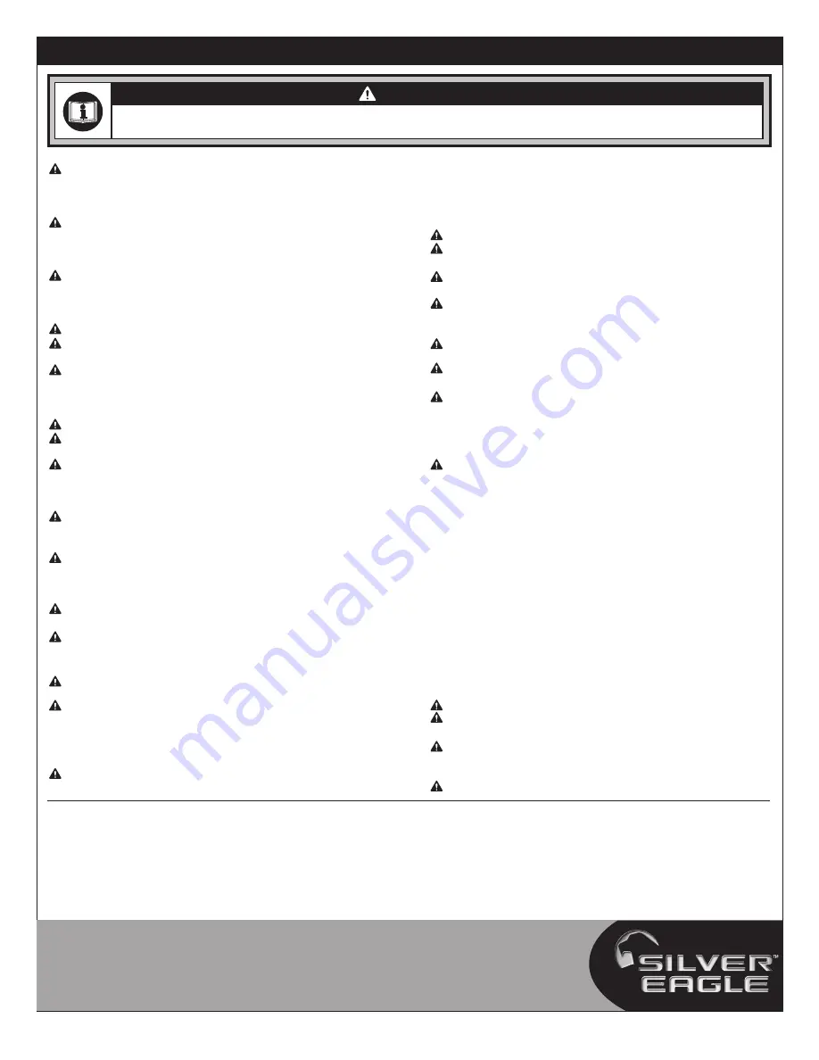 Silver Eagle SE116 Operating Instructions, Warning Information, Parts Breakdown Download Page 6