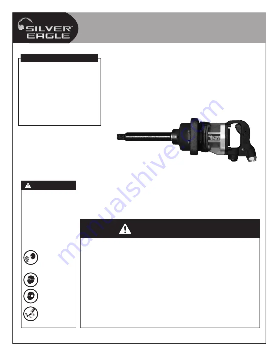 Silver Eagle SE116 Operating Instructions, Warning Information, Parts Breakdown Download Page 8