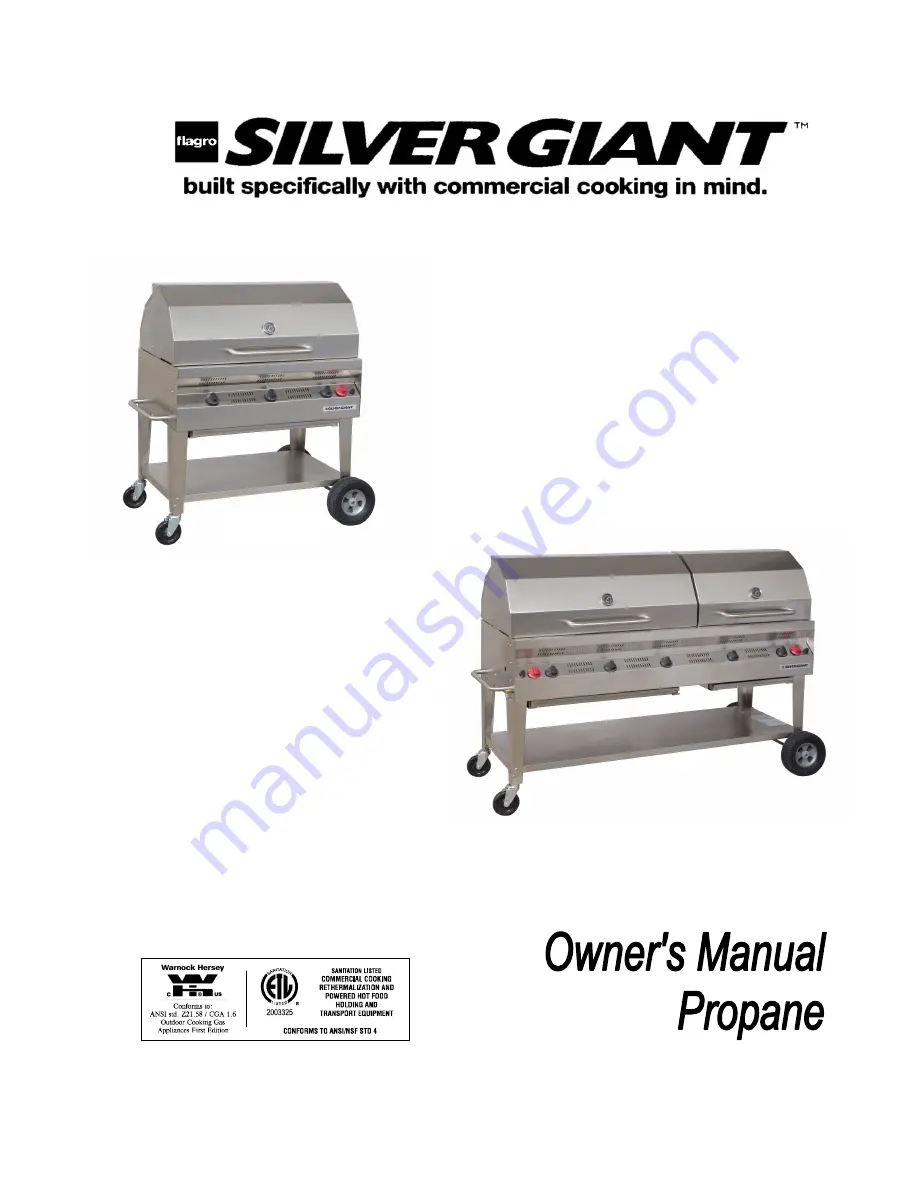 SILVER GIANT SGC-36 Owner'S Manual Download Page 1