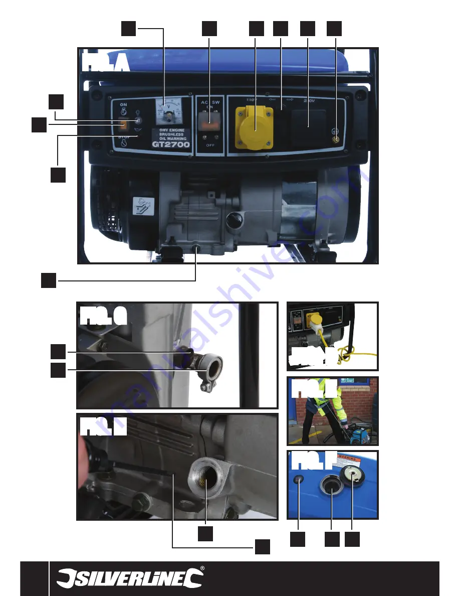 Silverline 2300W Generator 2.2kV Скачать руководство пользователя страница 2