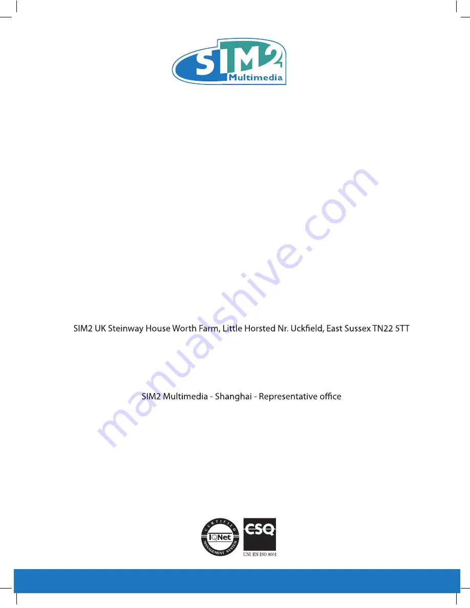 Sim2 40-50-ST User And Installation Manual Download Page 175