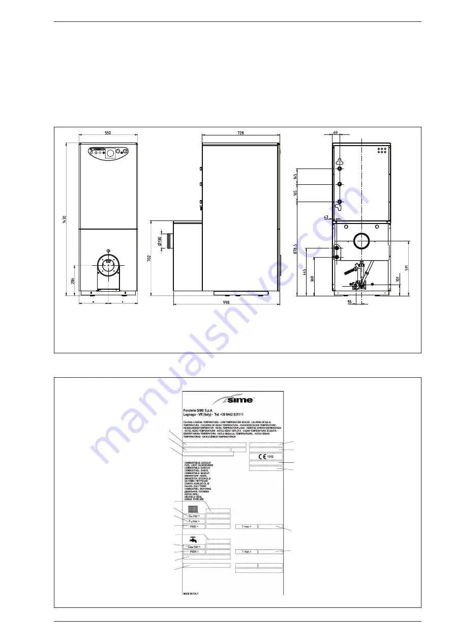 Sime Estelle HE B4 INOX ErP Technical Leaflet Download Page 2