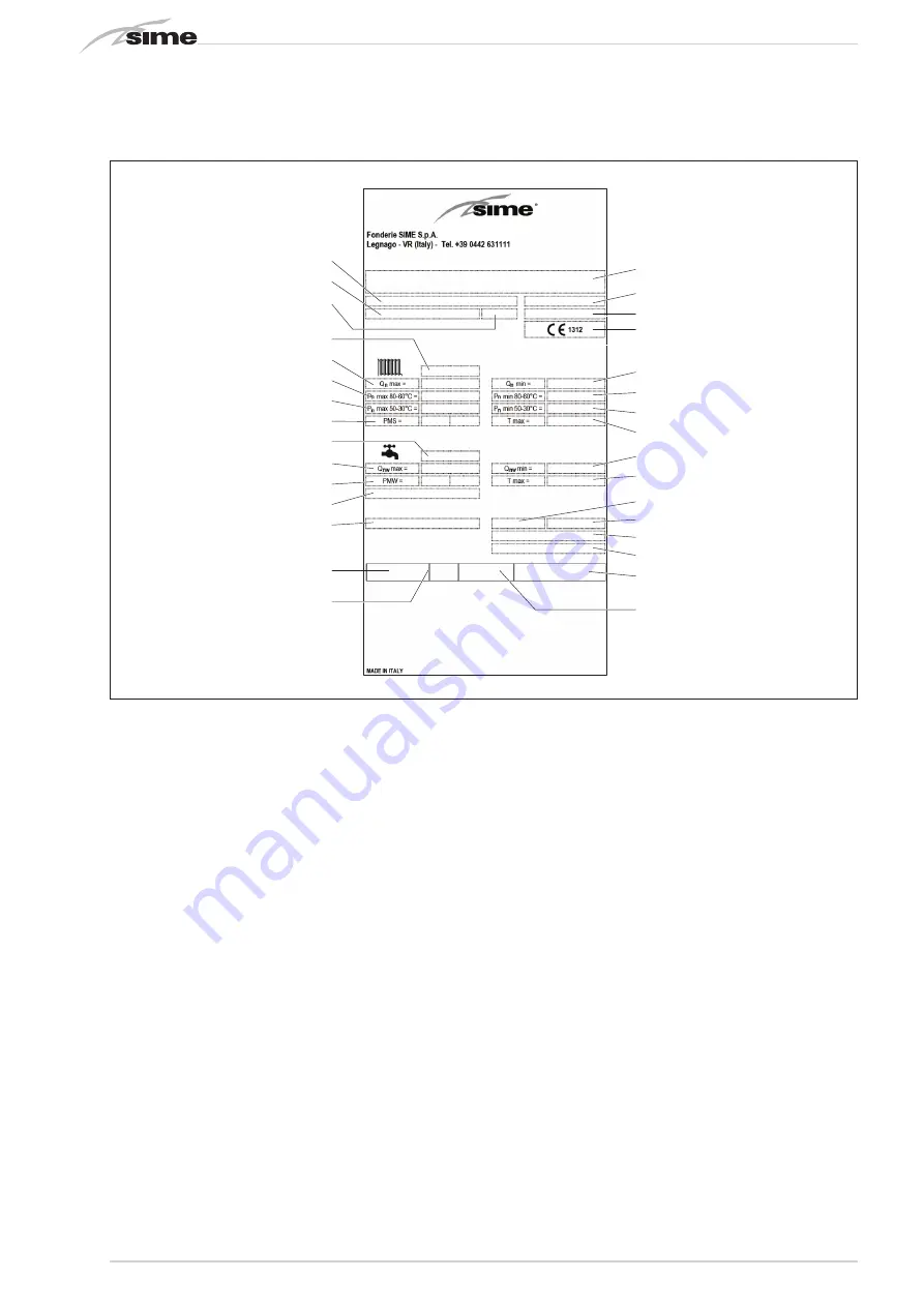 Sime Murelle 25/55 OF ErP Installer'S Instructions Download Page 68