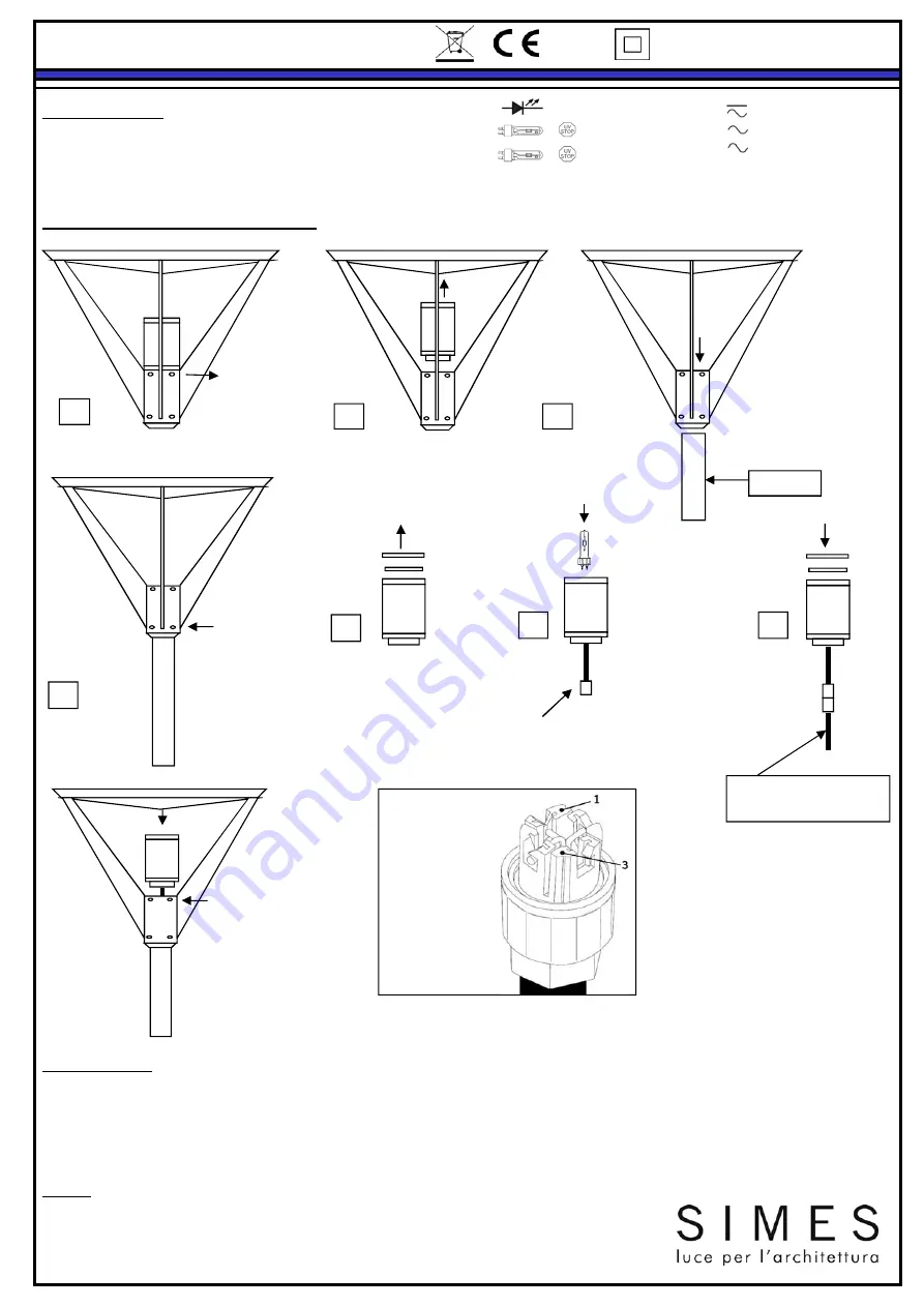 SIMES MINISLOT DISK HIT-CRI 70W G12 Installation Instruction Download Page 1