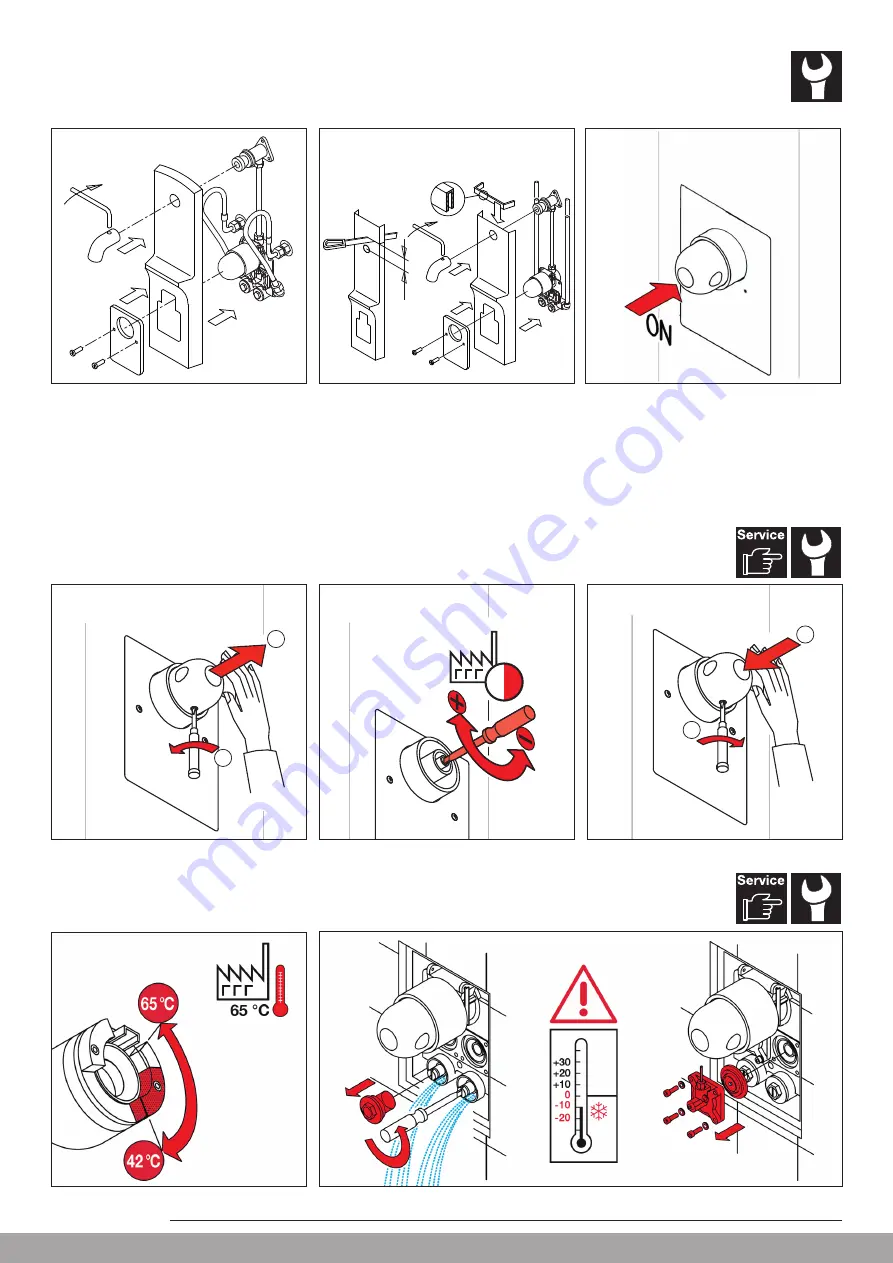 SIMILOR KUGLER Arwa Sanimatic Touchboard WI 7 70341 101 000 Installation Instructions Manual Download Page 6