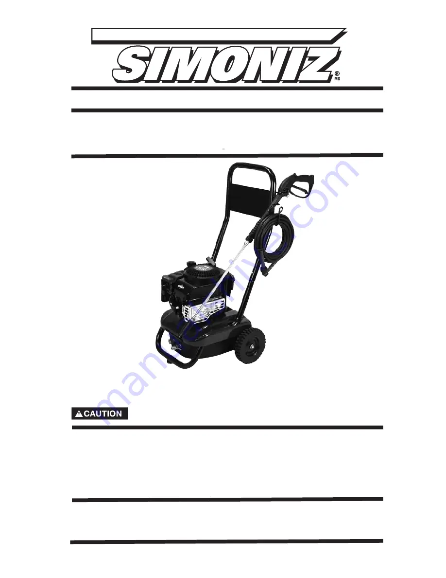 Simoniz USA S2350 Operator'S Manual Download Page 1