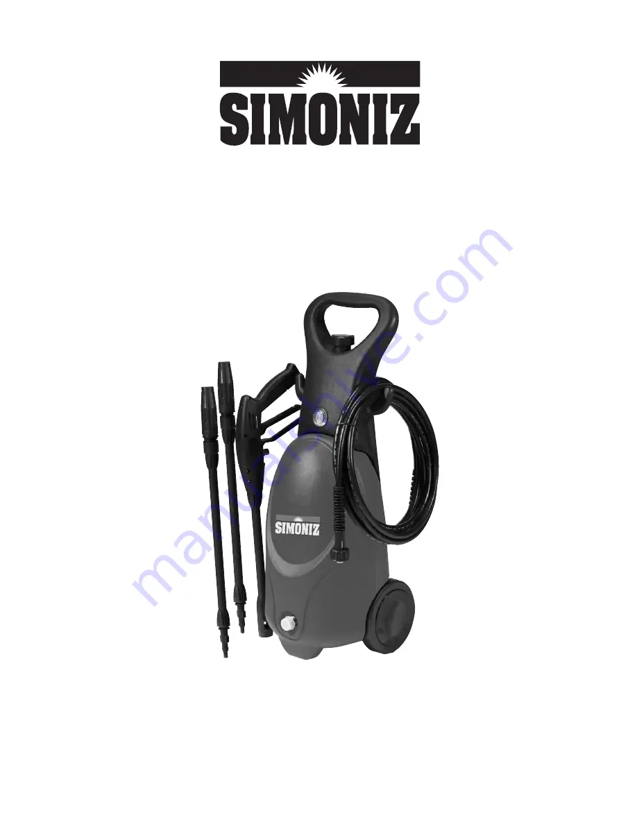 Simoniz SPD-220 Operator'S Manual Download Page 1