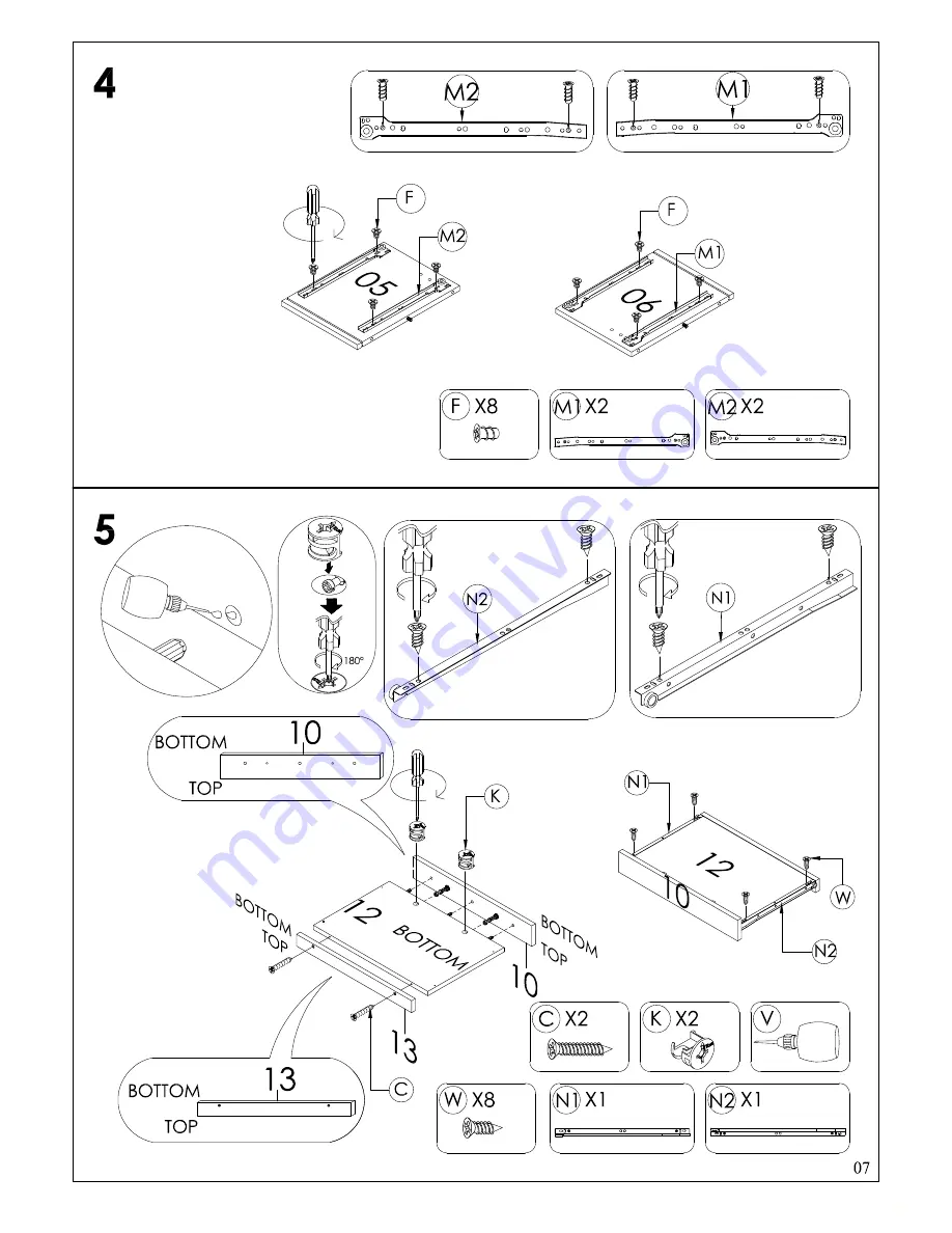 Simple Living Products Selena TV Stand 7263-2-02 Installation Manual Download Page 7