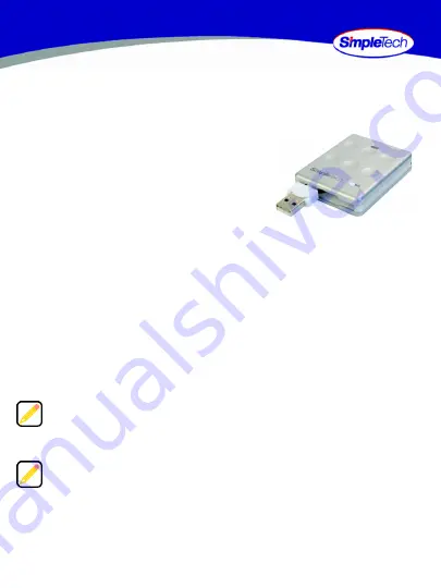 SimpleTech SIMPLEDRIVE MINI GTW-USB10/4 Quick Start Manual Download Page 1