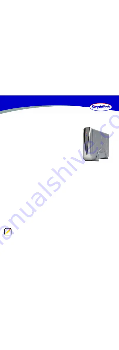 SimpleTech STI-U2F36/160 Quick Start Manual Download Page 1