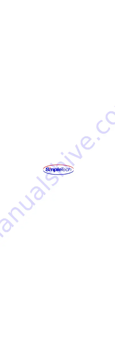 SimpleTech STI-U2F36/160 Quick Start Manual Download Page 8