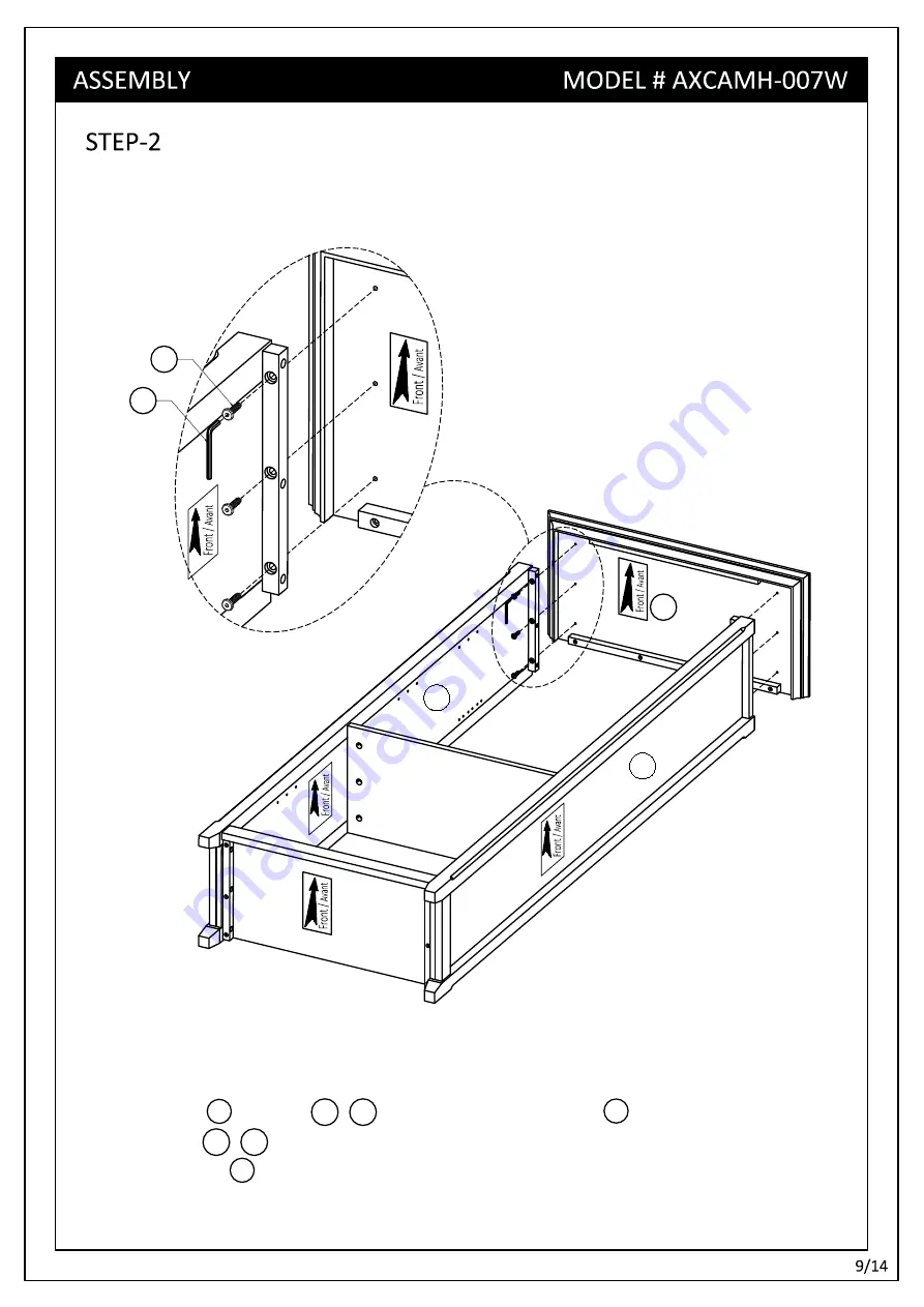 Simpli Home WyndenHall brooklyn+max AXCAMH-007W Assembly Instructions Manual Download Page 9