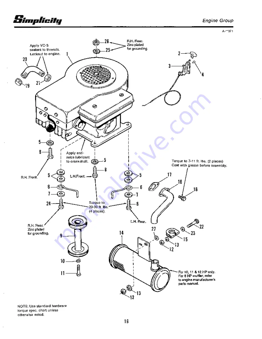 Simplicity 4208G Parts Manual Download Page 18