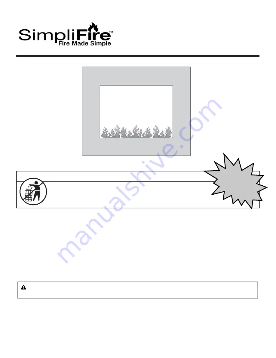 SimpliFire SF-WM36-BK Owner'S Manual Download Page 1