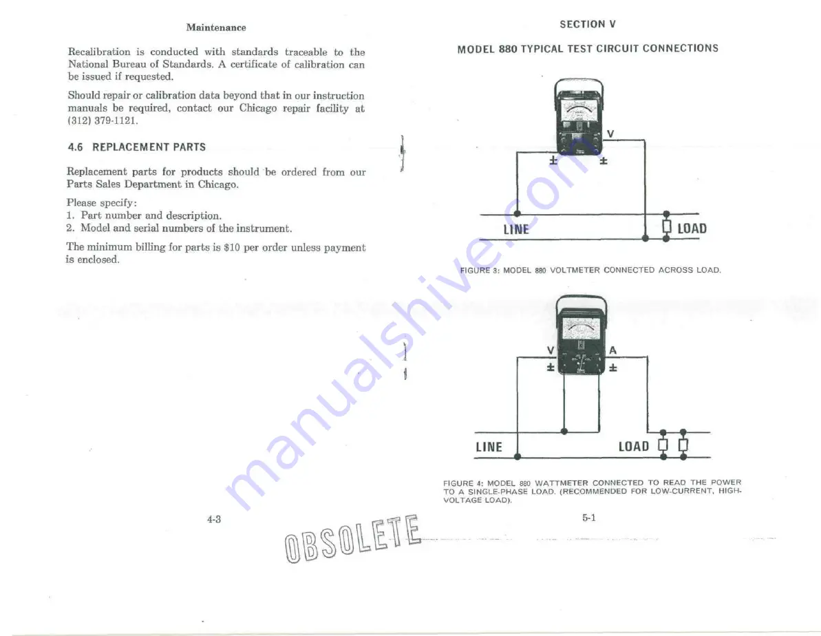 Simpson 880 VOLTMETER Скачать руководство пользователя страница 10